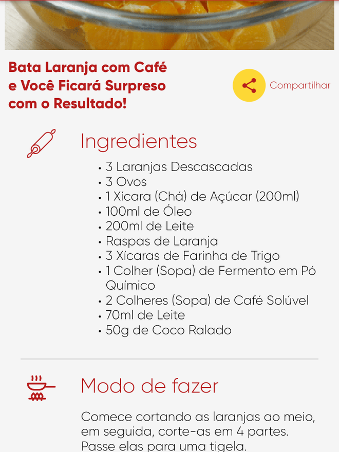 Dicas de receitas